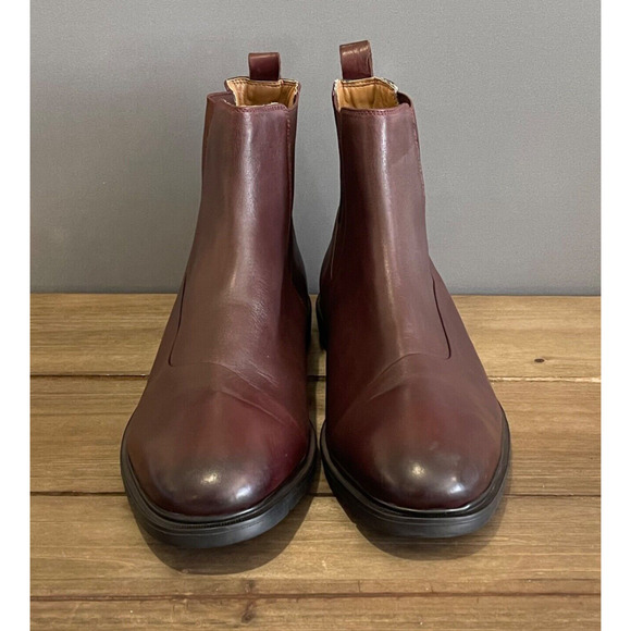 Thomas and Vine Men\'s Hanford Chelsea Boots Size 12 Bordeaux Leather Comfort main image 13